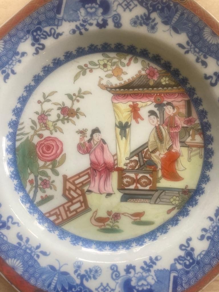 Assiette Porcelaine Spode Décor Au Chinois Céramique Anglaise-photo-2