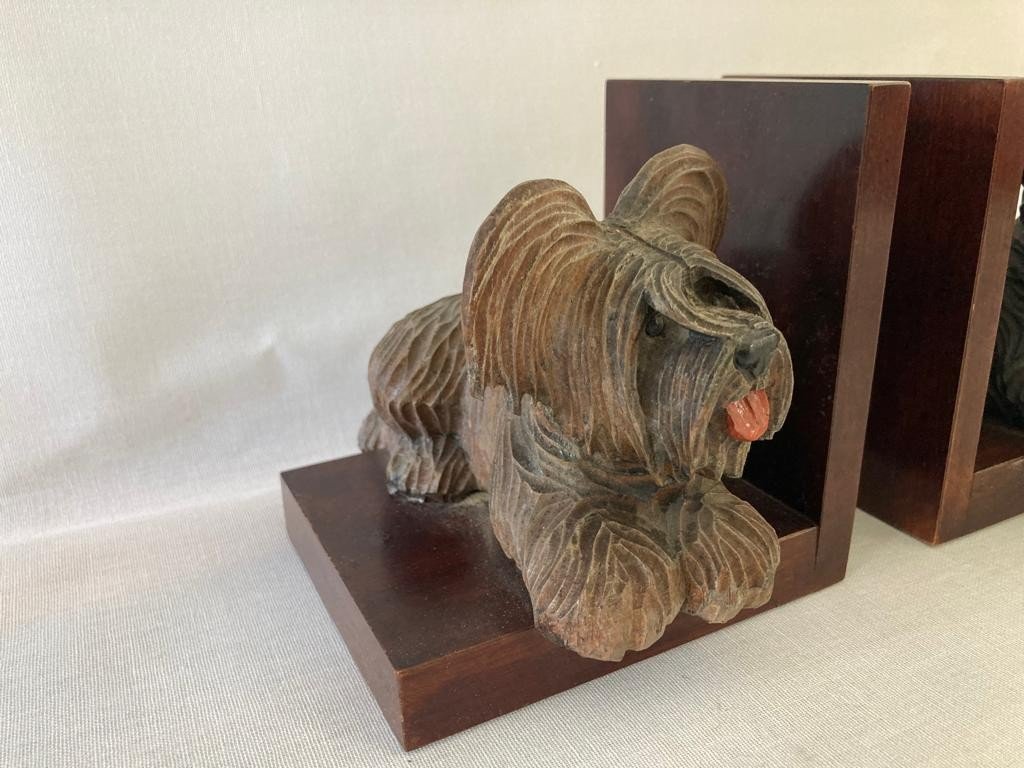 Pair Of Scottish Terrier Dog Bookends-photo-2