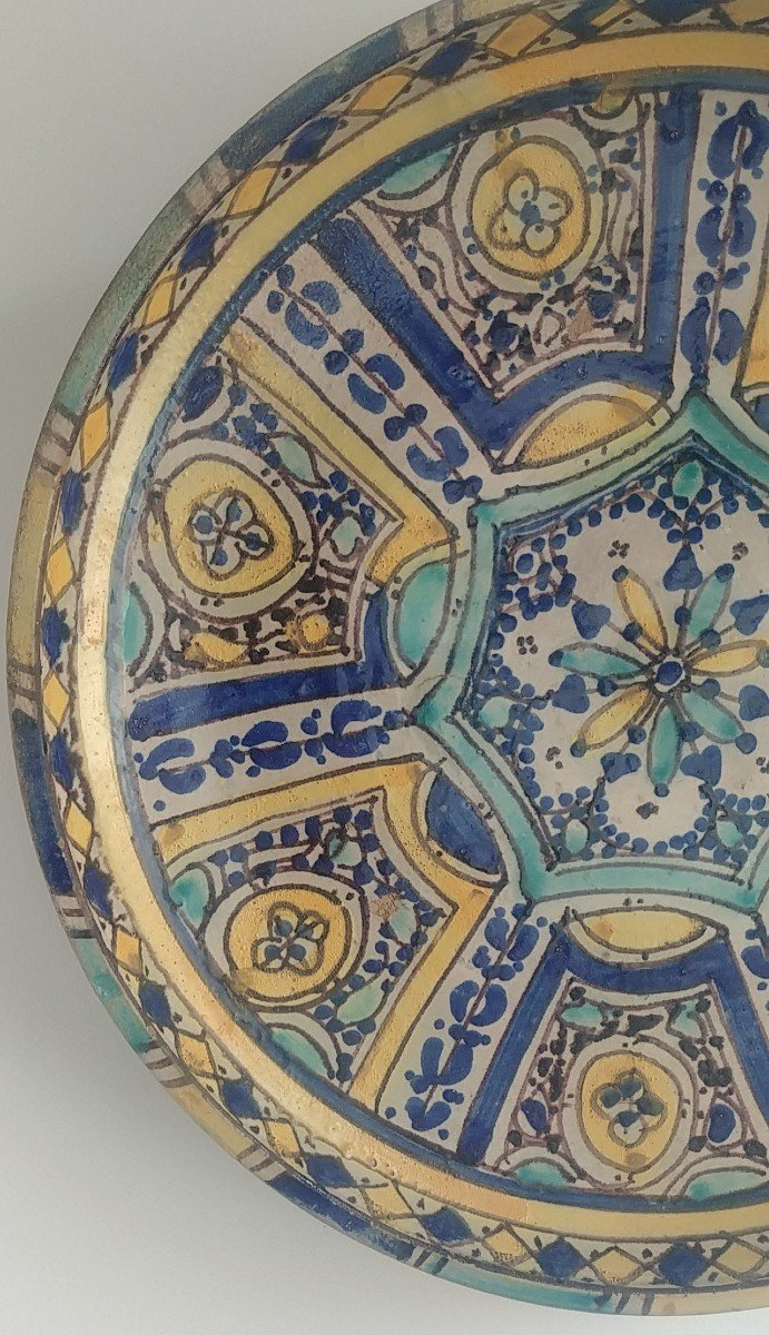 Plat Faïence De Fez Maroc époque XIXe-photo-2