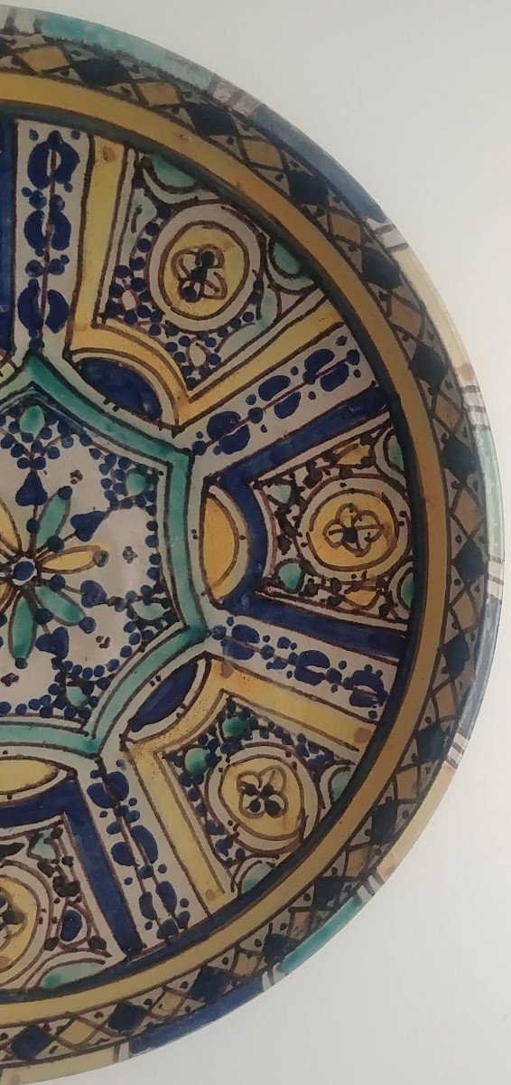 Plat Faïence De Fez Maroc époque XIXe-photo-3