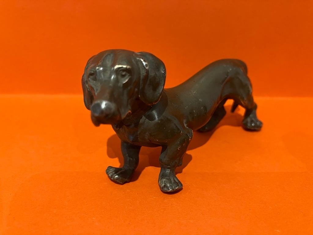 Basset Bronze Dog Statuette-photo-2