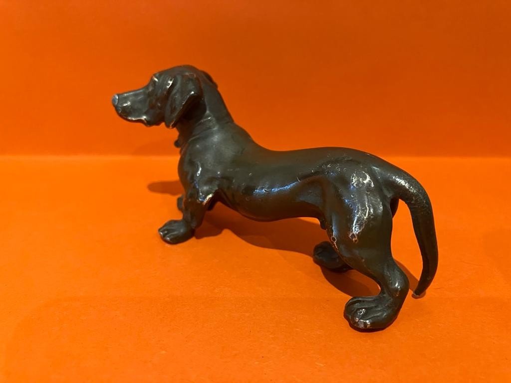 Basset Bronze Dog Statuette-photo-3