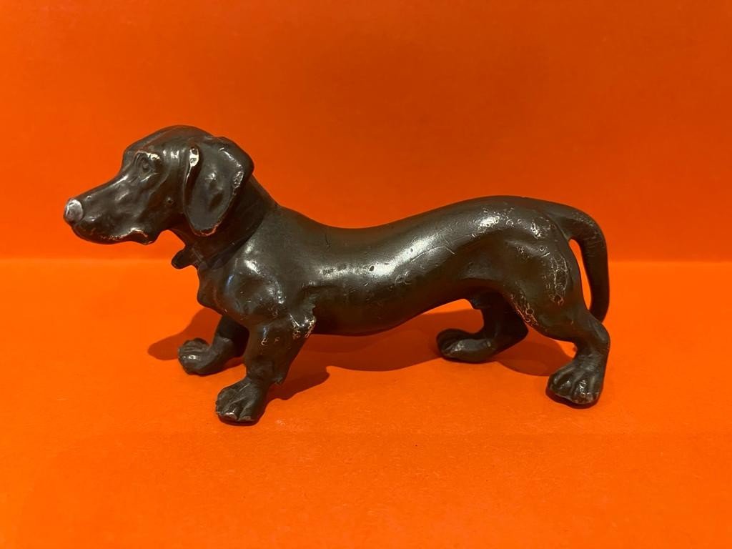 Basset Bronze Dog Statuette-photo-4
