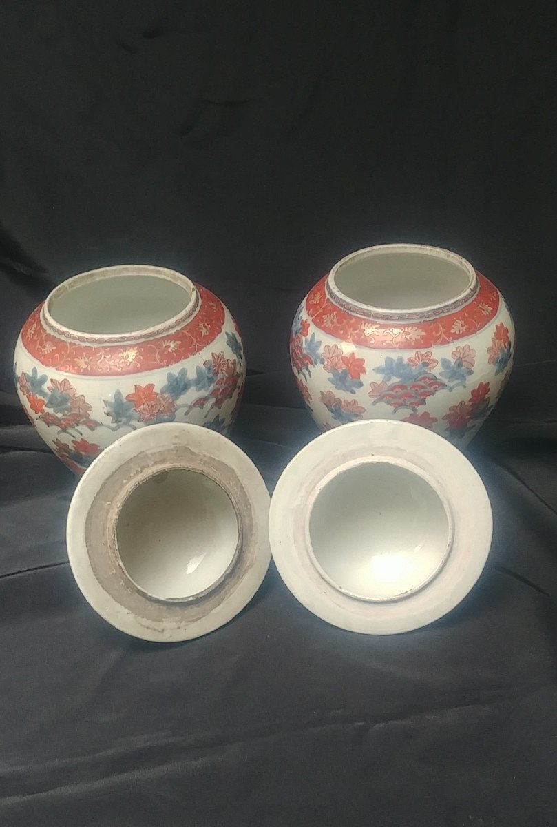 Paire De Postiches En Porcelaine Imari-photo-3