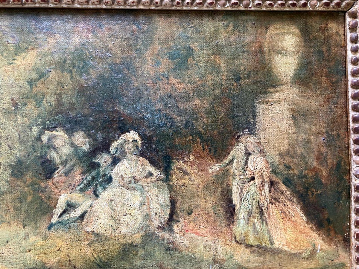 Trumeau à Décor De Scène Galante-photo-1
