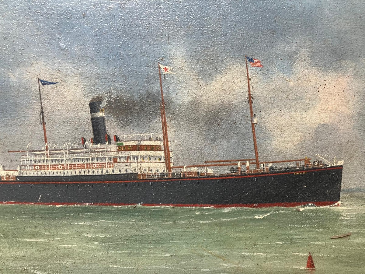 Steamer Painting By J. Hendrik 1931-photo-2