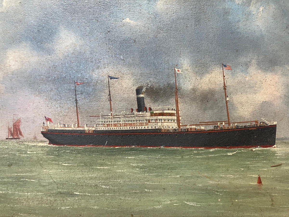 Steamer Painting By J. Hendrik 1931-photo-4