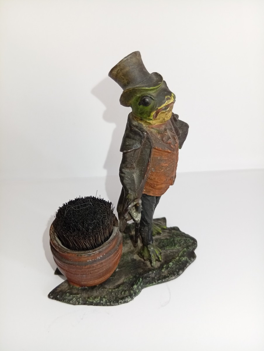 Bronze Viennois Plomb De Nuremberg Crapaud Porte-aiguilles-photo-2