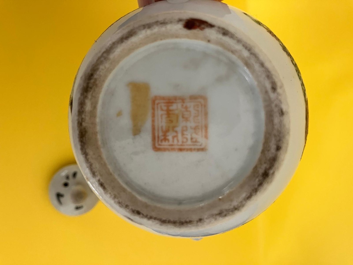 Verseuse en porcelaine Chine XIXe-photo-4