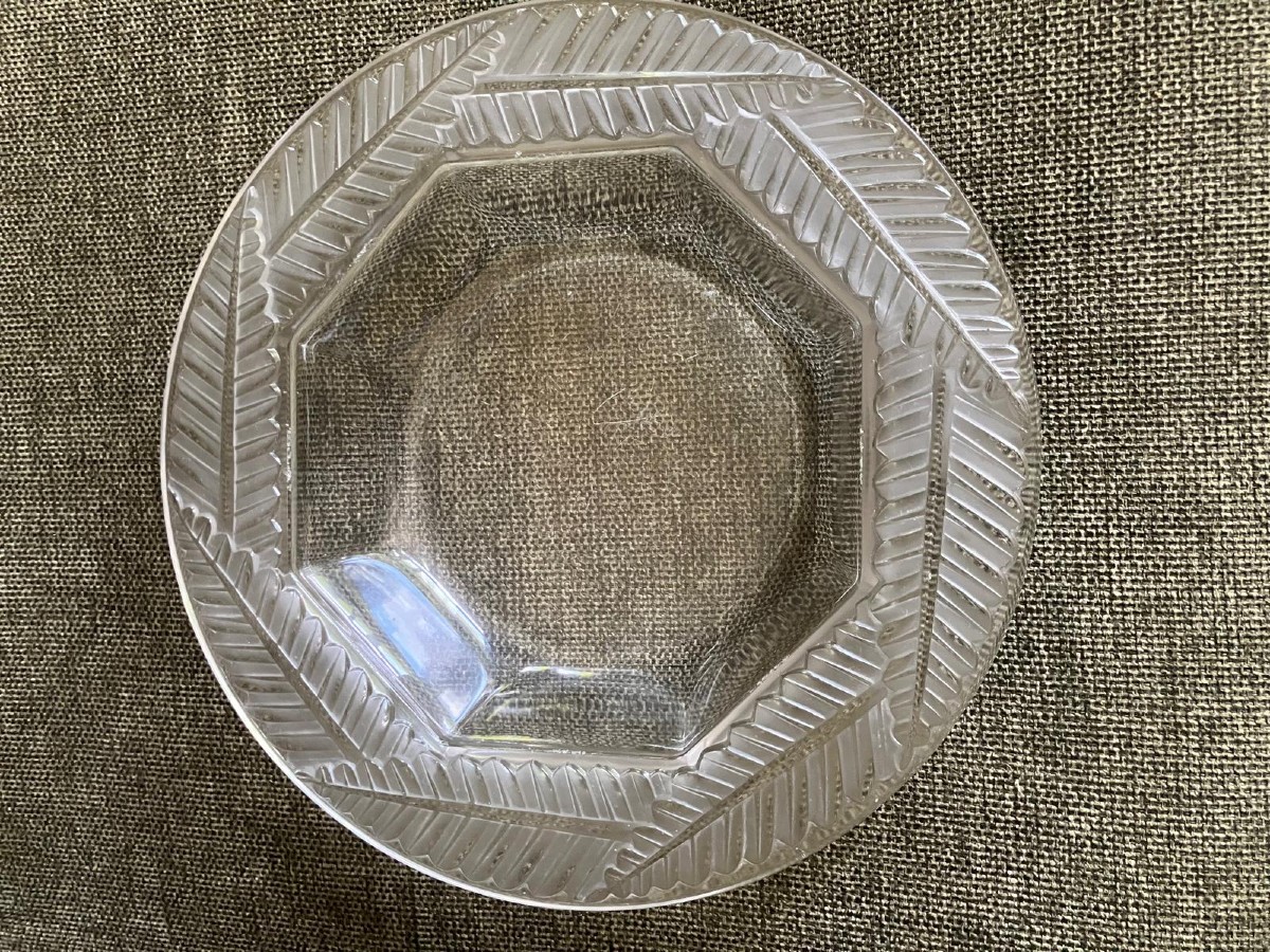 Lalique Bowl With Ferns -photo-3