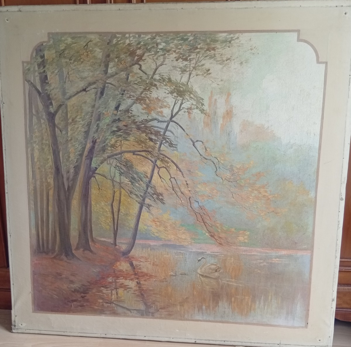 Large Decorative Art Nouveau Paintings In The Mucha Style -photo-3