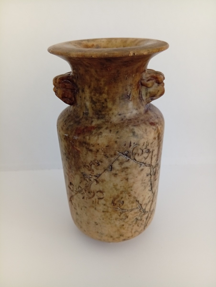 Vase Chine pierre dure stéatite -photo-2