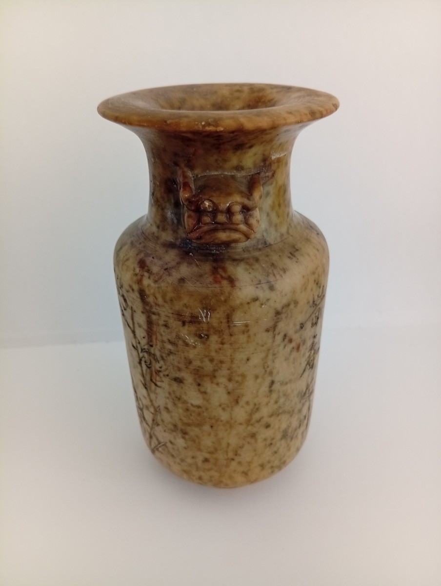 Vase Chine pierre dure stéatite -photo-3