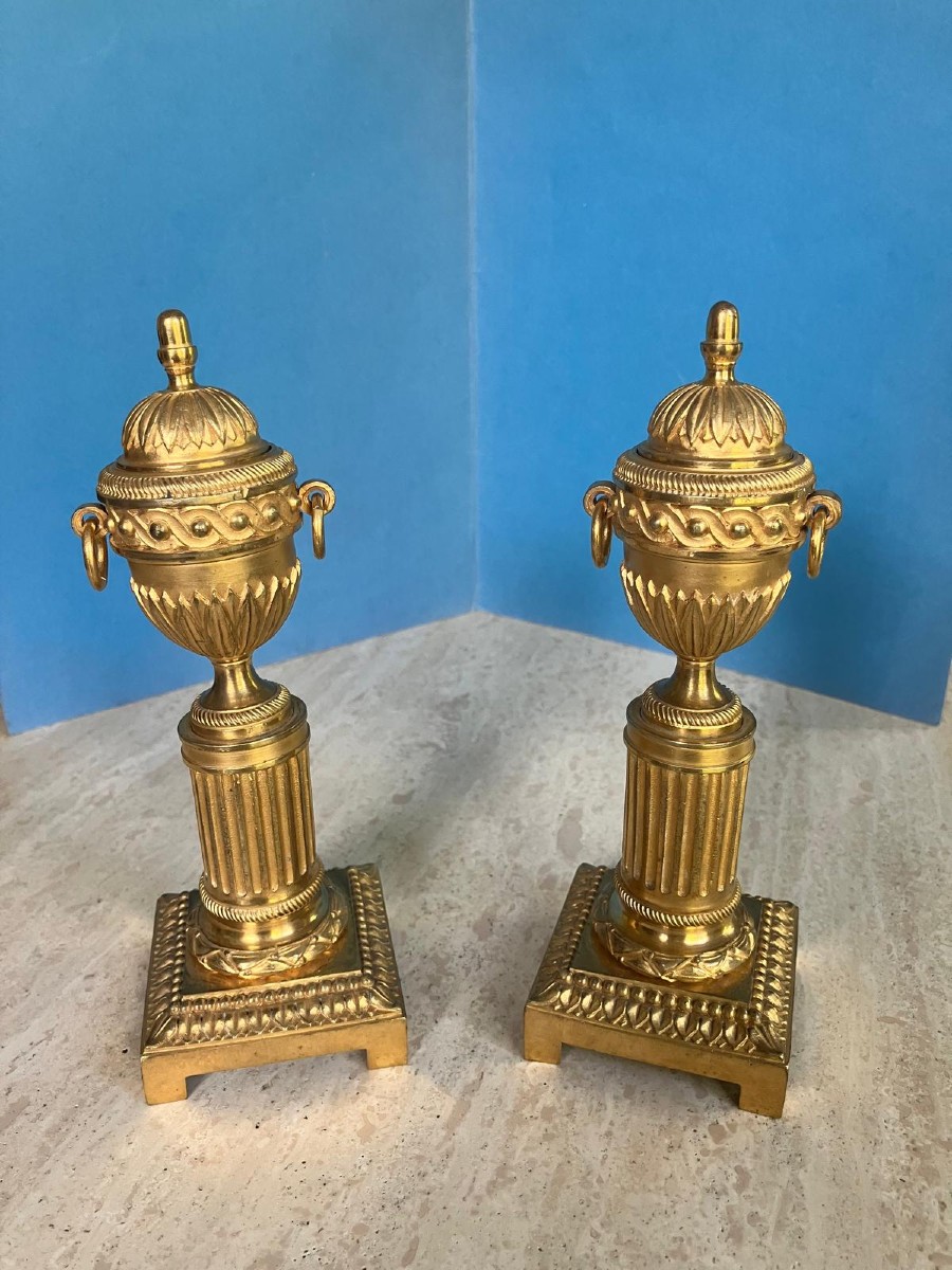 Pair Of Gilt Bronze Candlesticks -photo-4