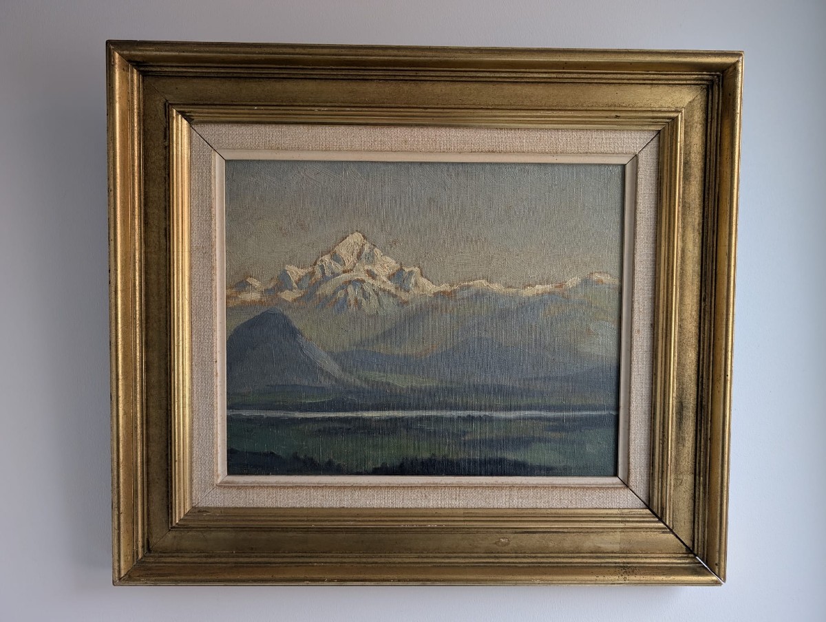 Mont Blanc By Emile Alder, Mountain Painting