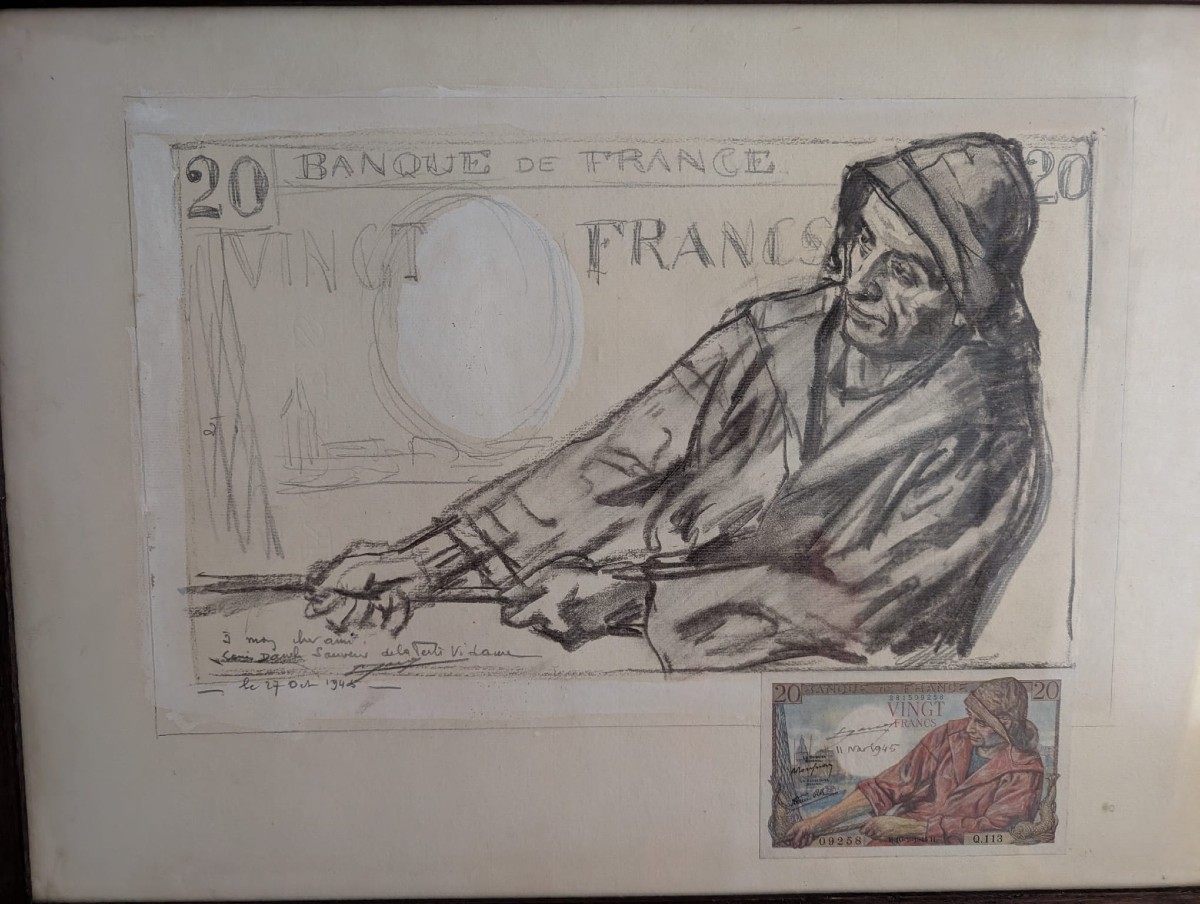 Lucien Jonas Esquisse billet de 20 Francs-photo-2
