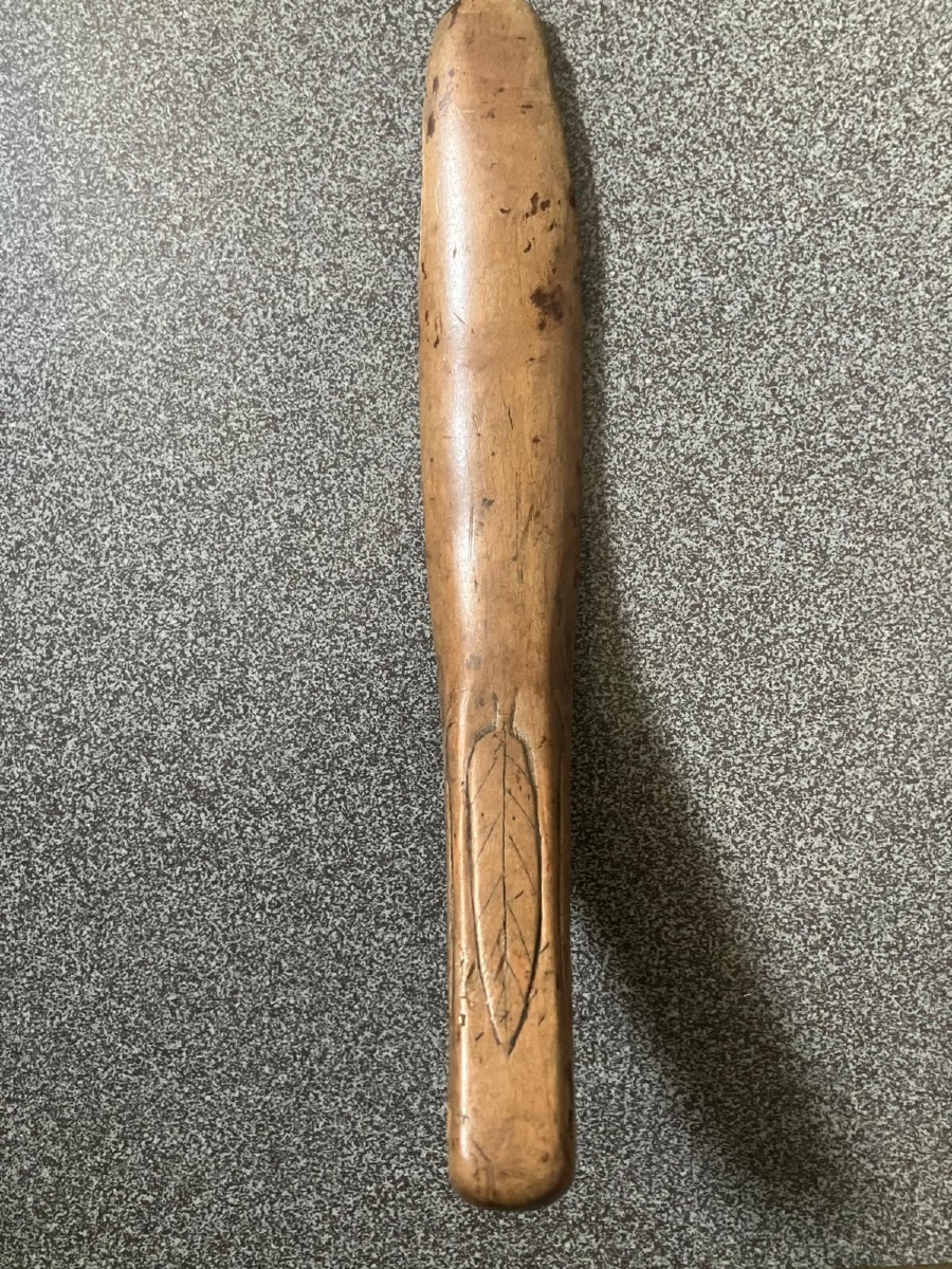 Plantoir en bois sculpté Art Populaire -photo-3