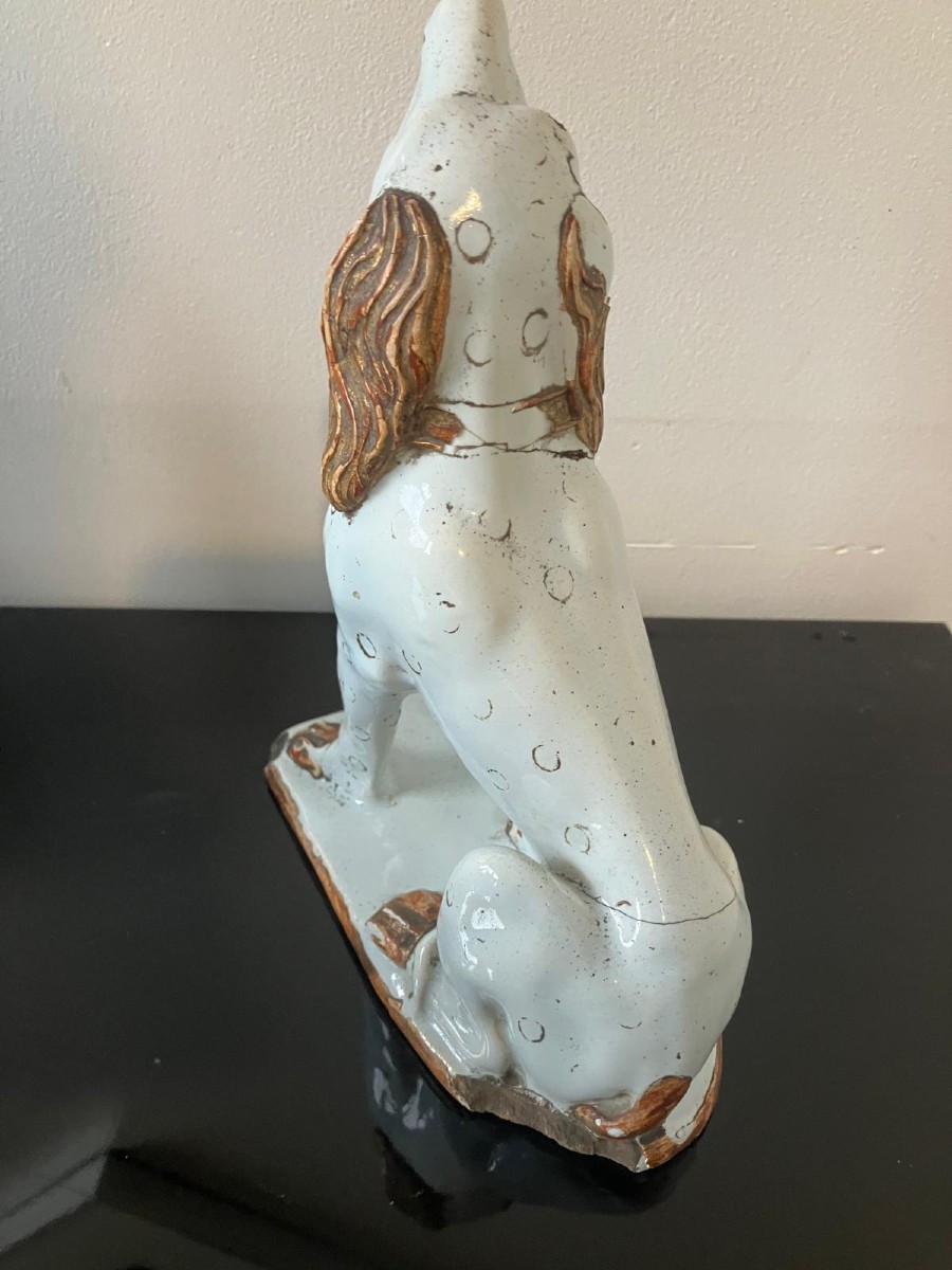 Faience Dog, Brussels, 18th Century -photo-3