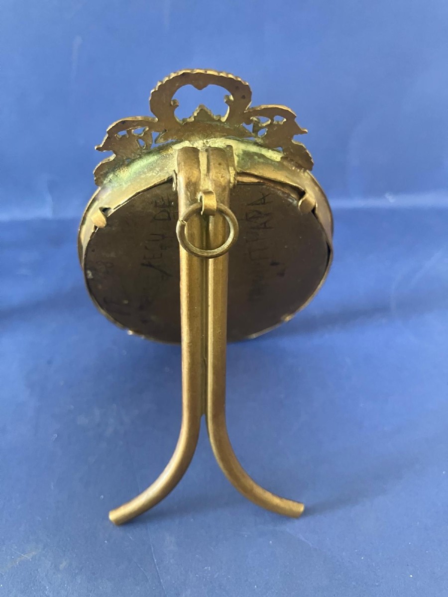 Paire de petits cadres en bronze doré -photo-3