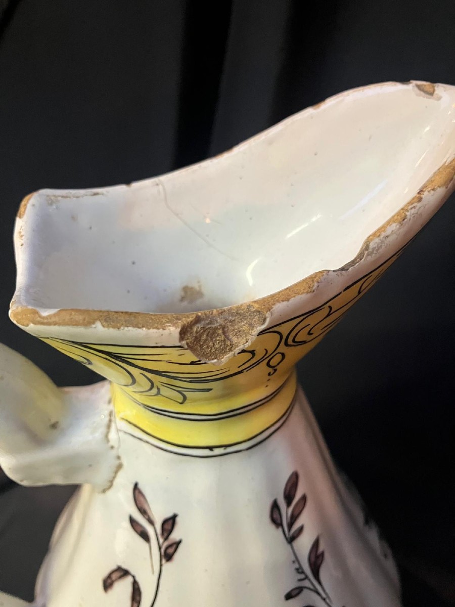 Pichet à cidre faience de Nevers -photo-3