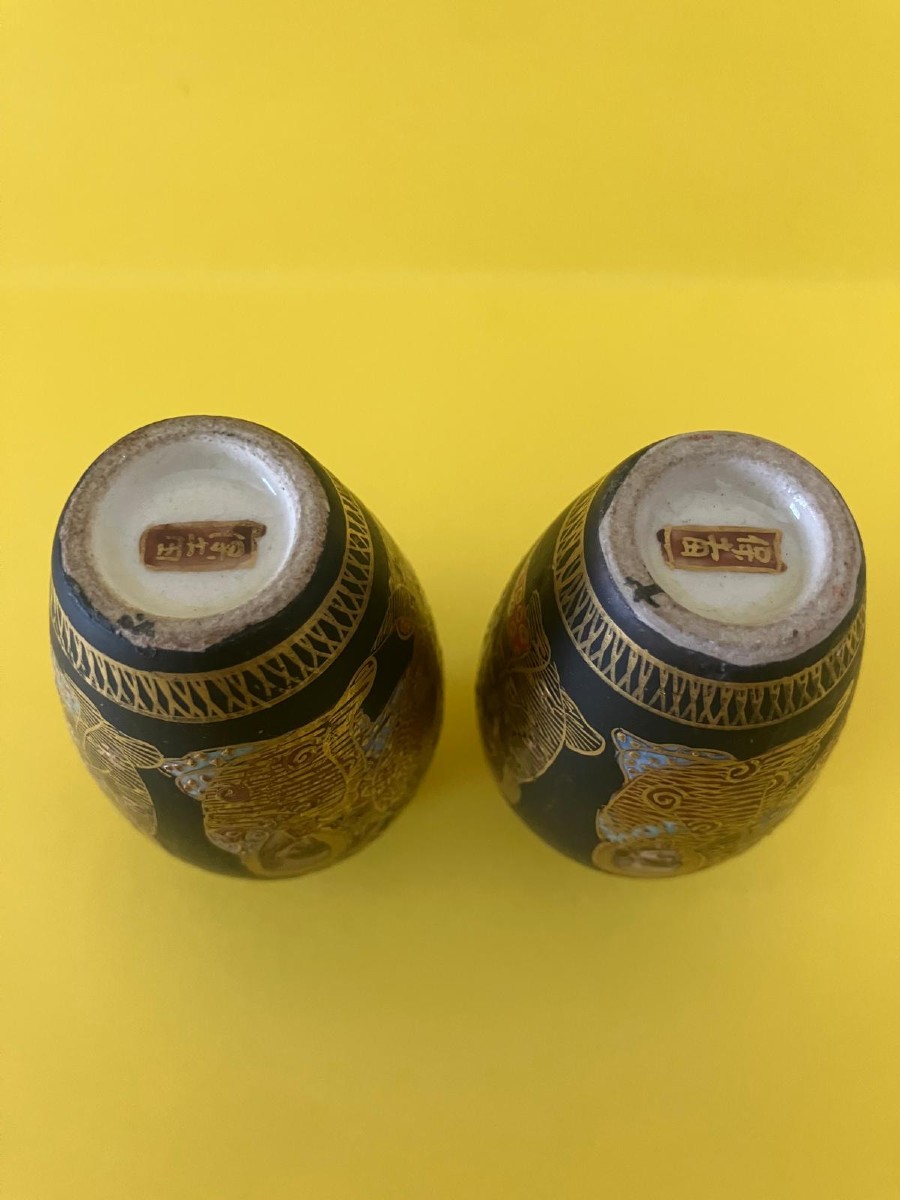 Pair Of Miniature Satsuma Vases-photo-4