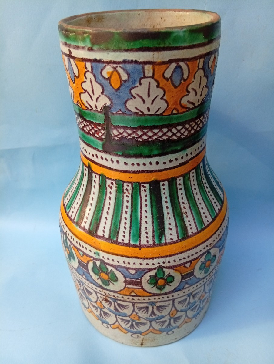 Large Ceramic Ghoraff Jug From Fez-photo-2