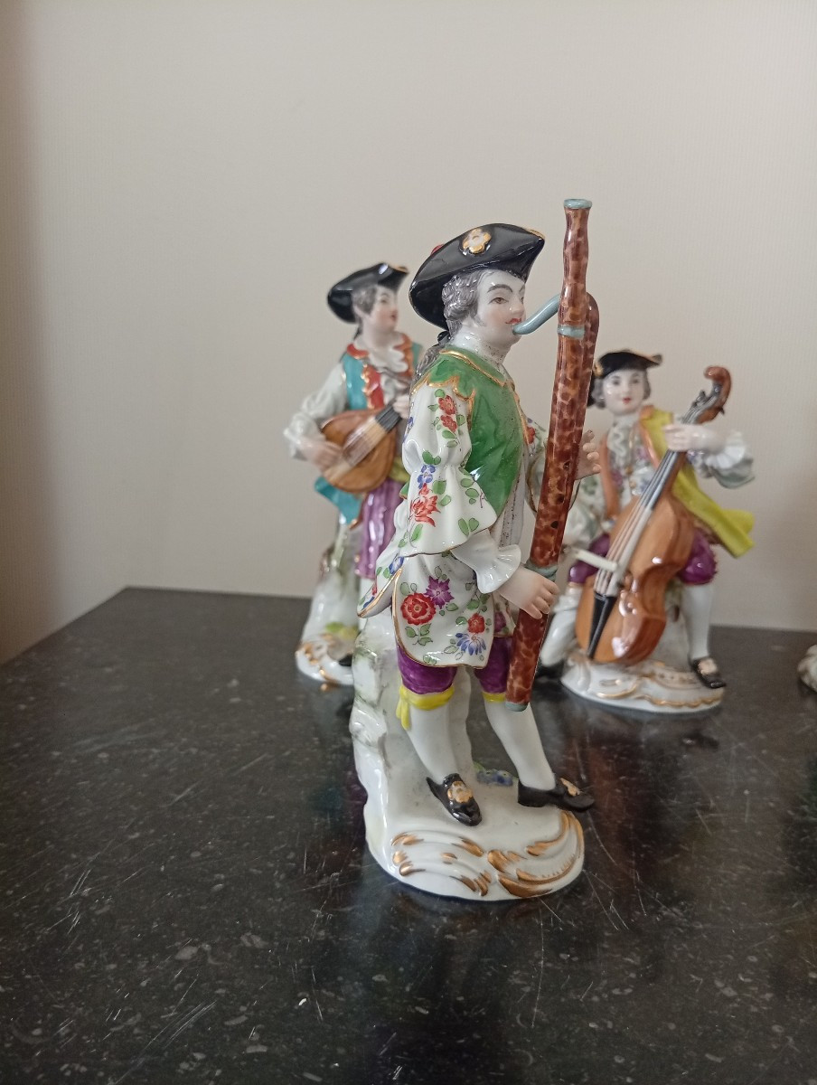 Ensemble de 6 musiciens porcelaine de Meissen -photo-1