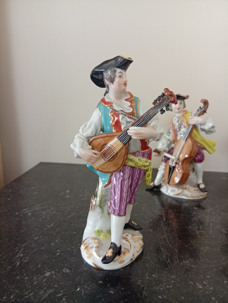 Ensemble de 6 musiciens porcelaine de Meissen -photo-2