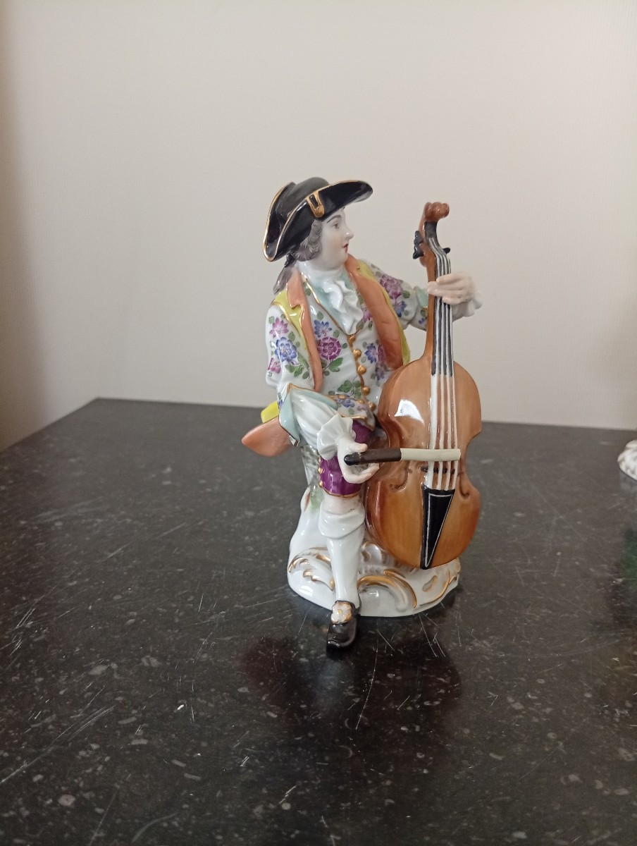 Ensemble de 6 musiciens porcelaine de Meissen -photo-3