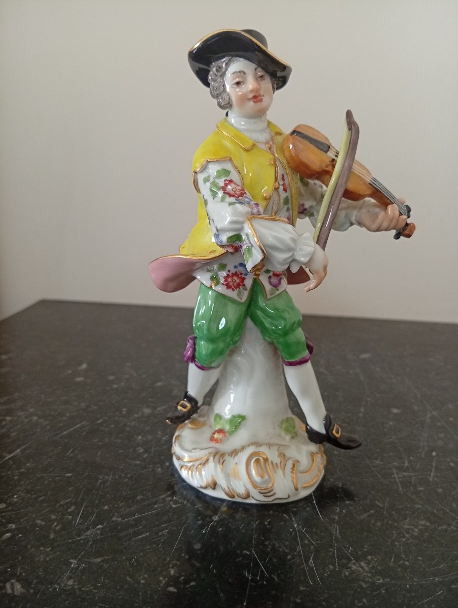 Ensemble de 6 musiciens porcelaine de Meissen -photo-4