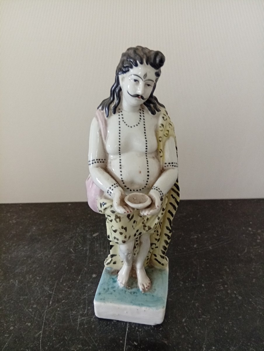 German Porcelain Statuette Of Shiva The Ascetic-photo-1