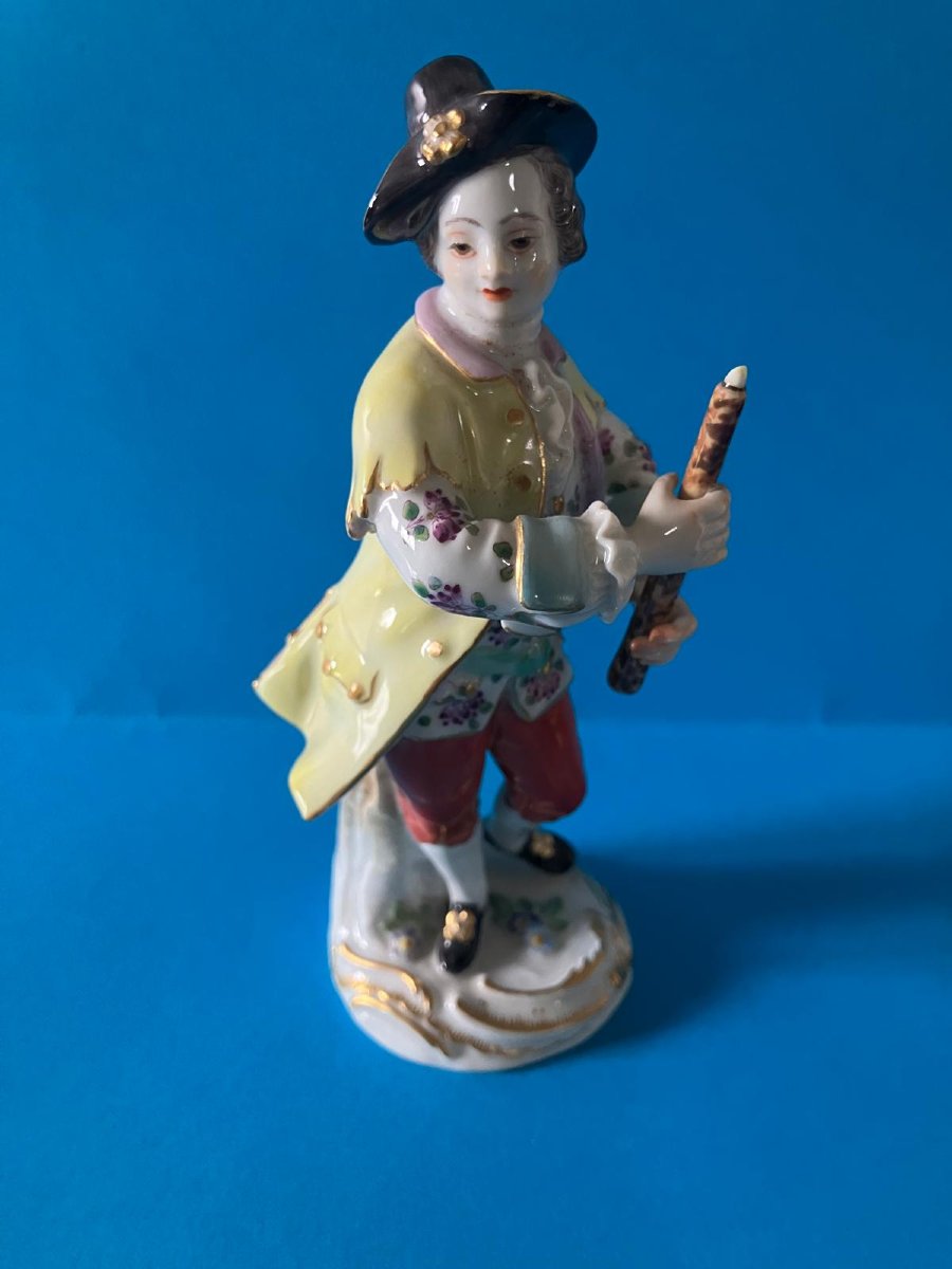 Ensemble de 3 musiciens porcelaine de Meissen -photo-4