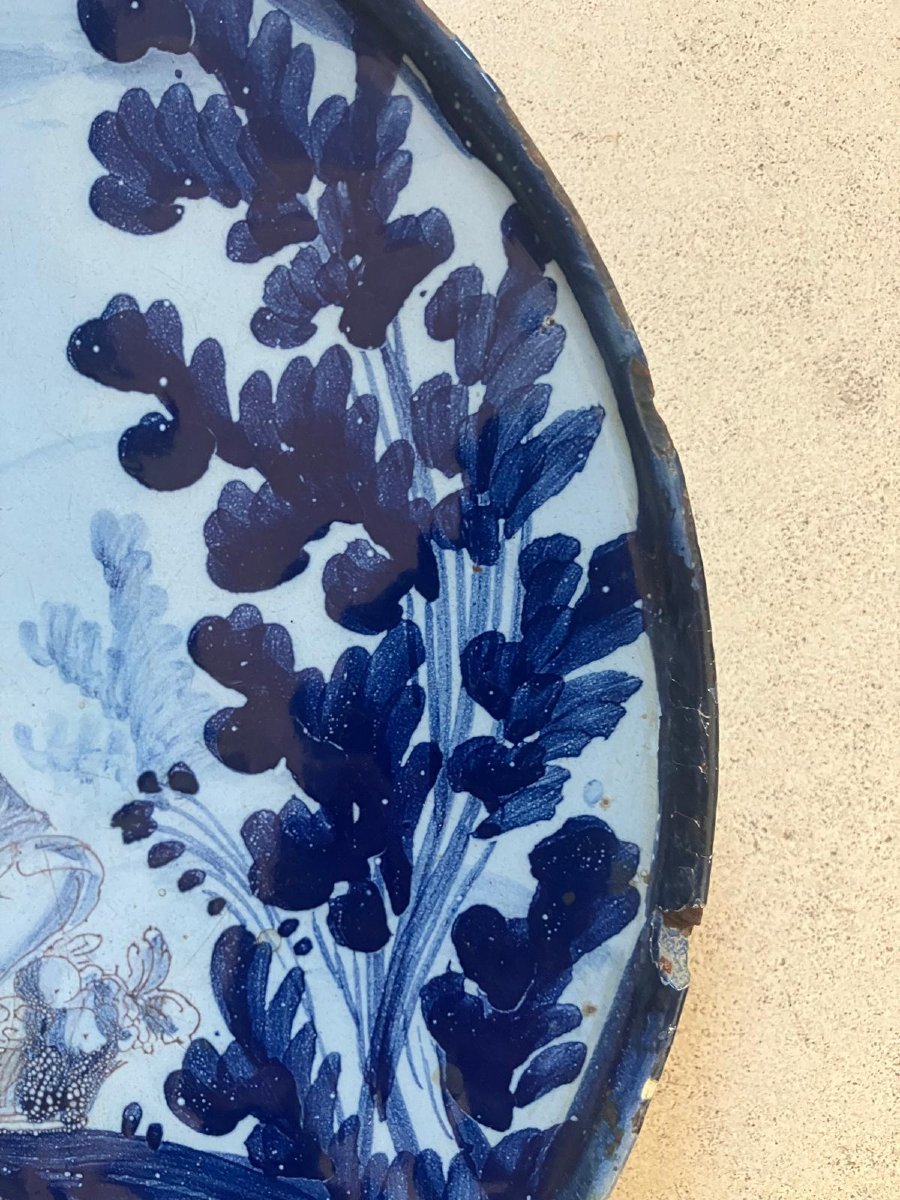 Italian Majolica Dish From Pavia, Berettino Collection -photo-4