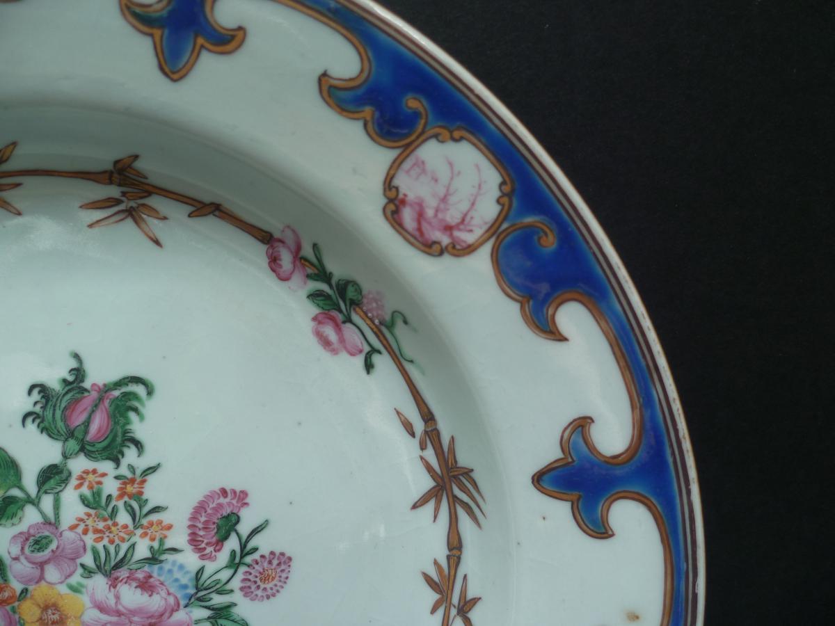 Plate Porcelain Company From India Eighteenth Century China-photo-3