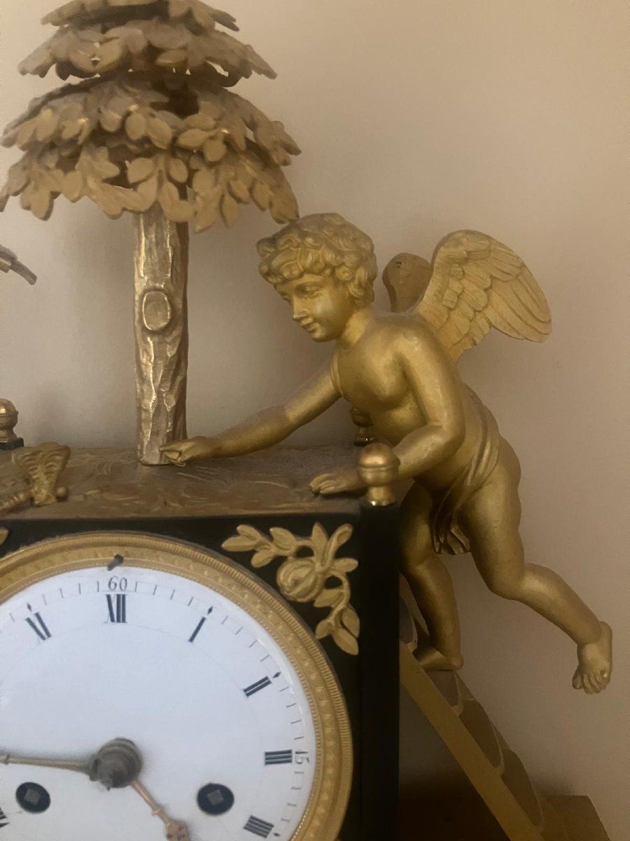Empire-style Clock: "the Gardener's Love" -photo-3