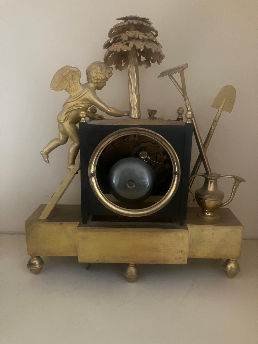 Empire-style Clock: "the Gardener's Love" -photo-4