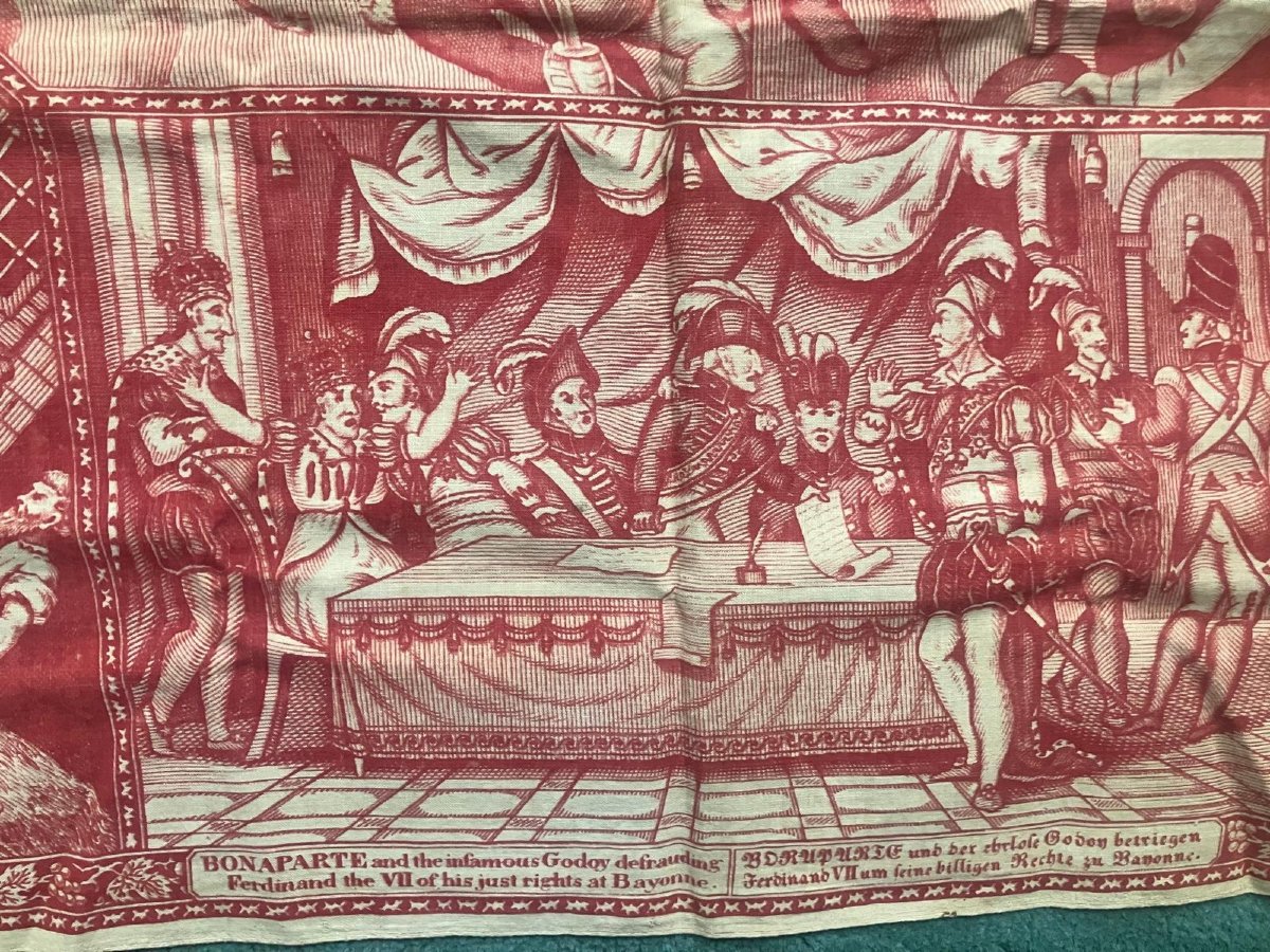 Foulard de propagande anti-Napoléon datant de 1813-photo-2