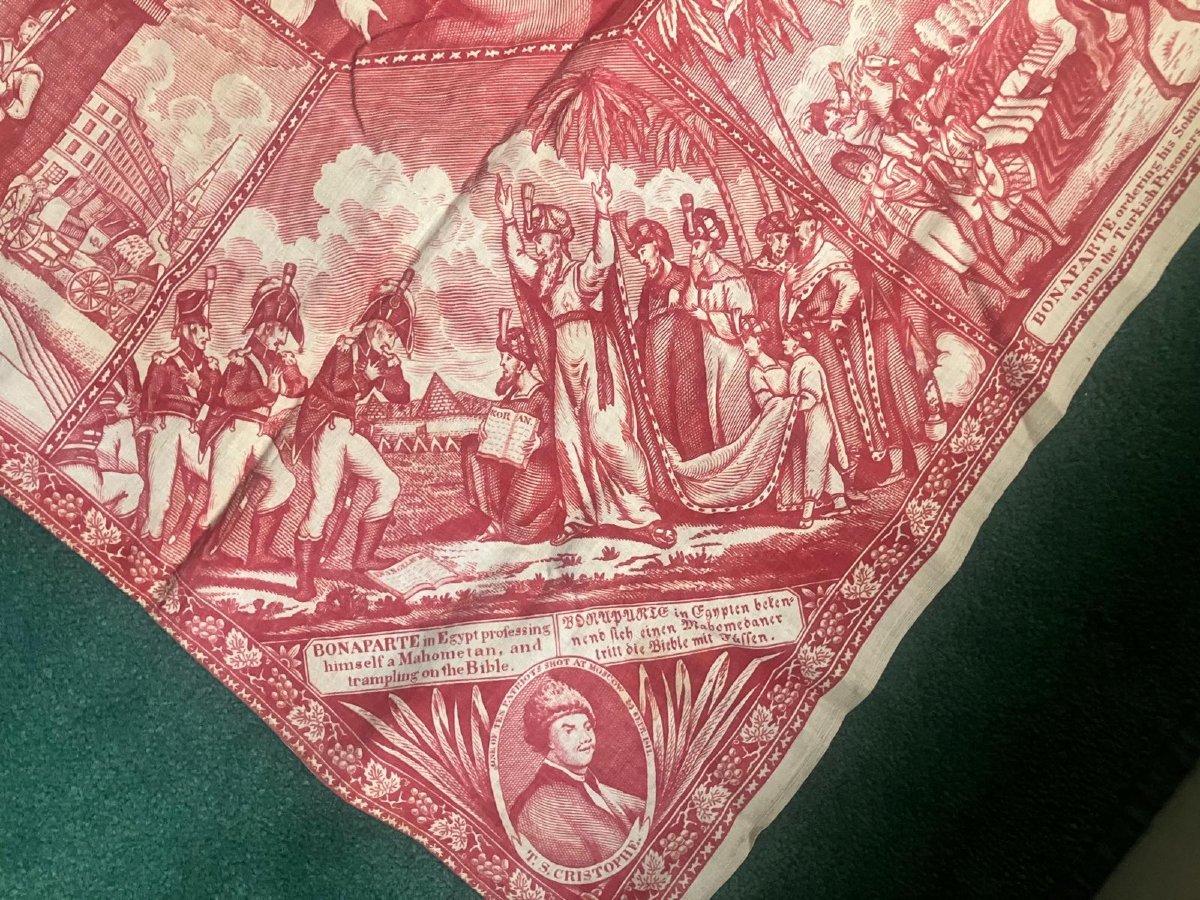 Foulard de propagande anti-Napoléon datant de 1813-photo-1