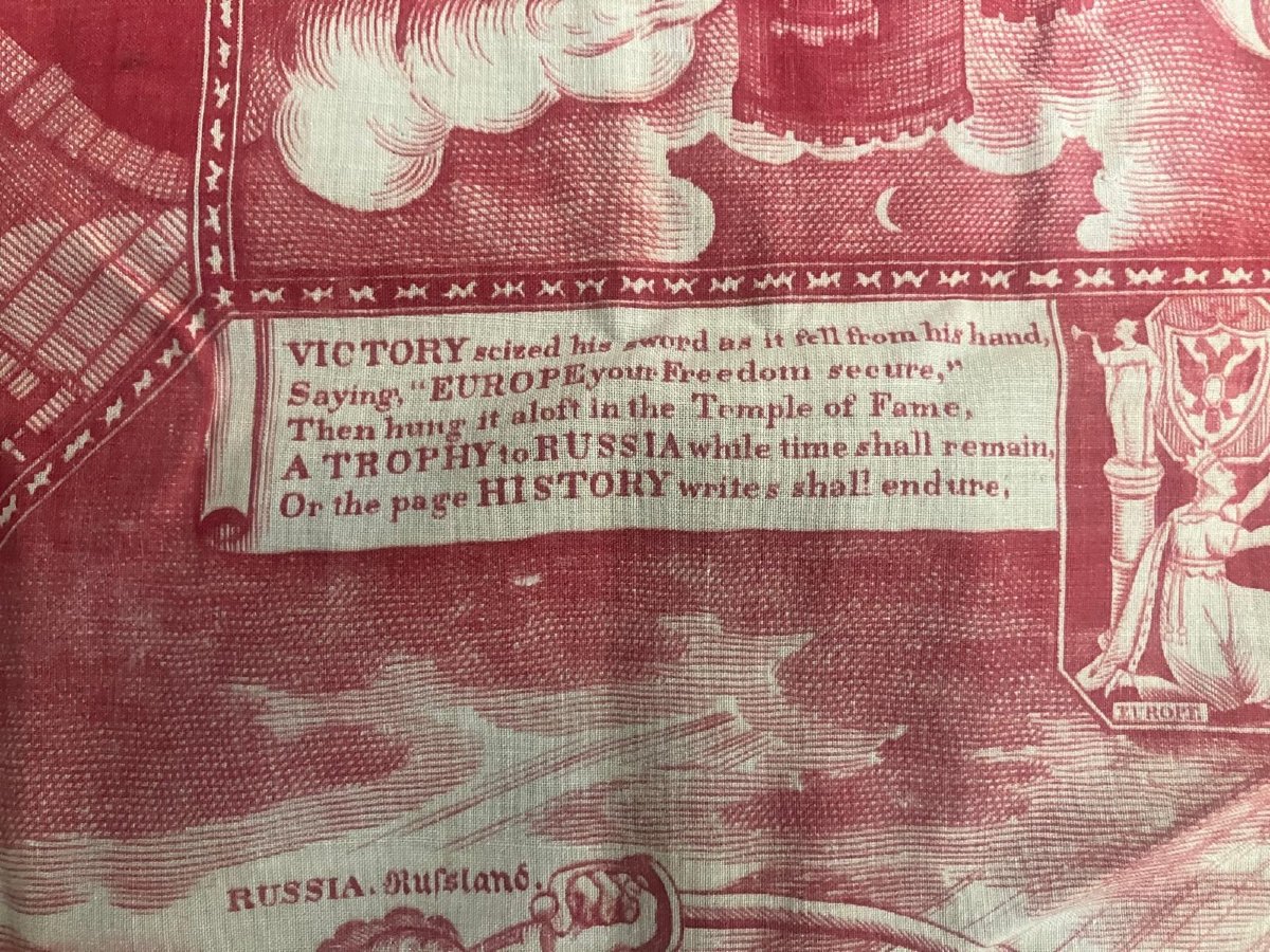 Foulard de propagande anti-Napoléon datant de 1813-photo-2