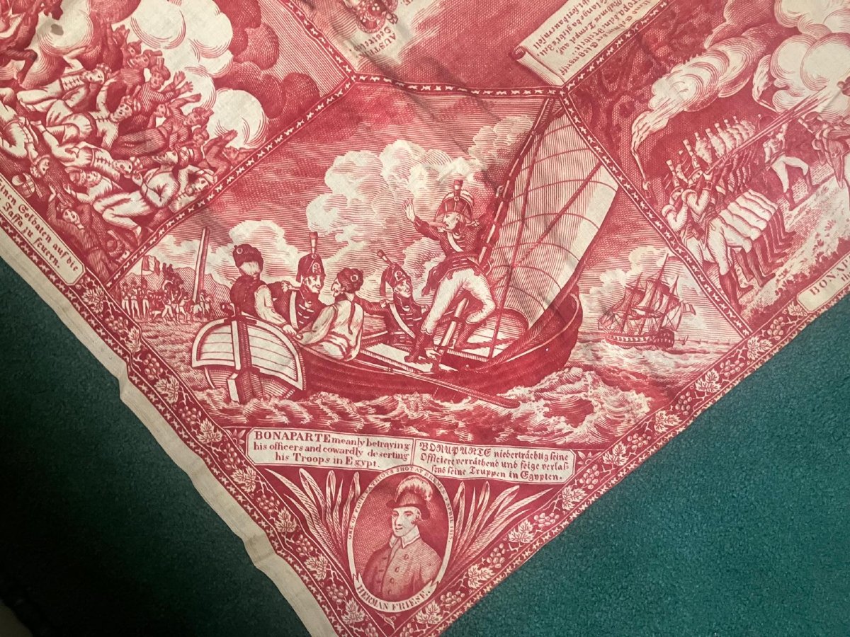 Foulard de propagande anti-Napoléon datant de 1813-photo-4