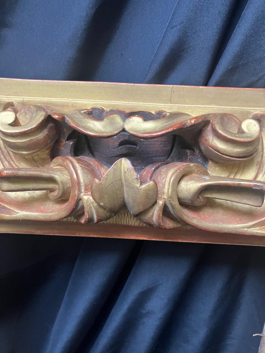 Carved And Gilded Wooden Frame -photo-3