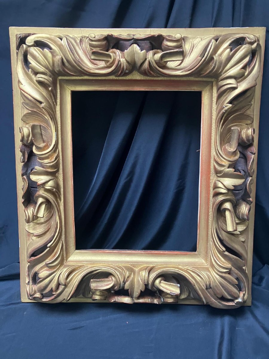 Carved And Gilded Wooden Frame 