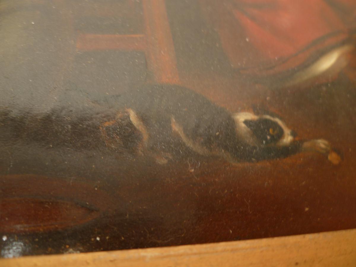Painting On Copper The Sleeping Servant-photo-3