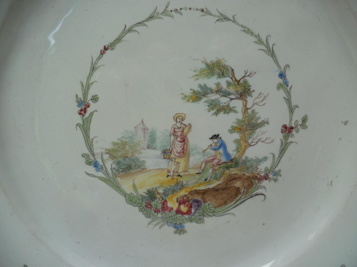 Sceaux. Plate In Earthenware, XVIIIth Century.-photo-2