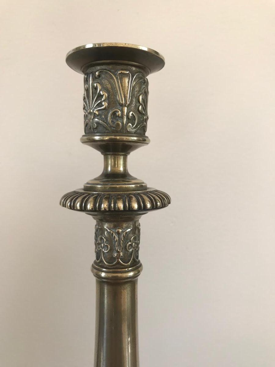 Pair Of Candlesticks Empire Period-photo-2