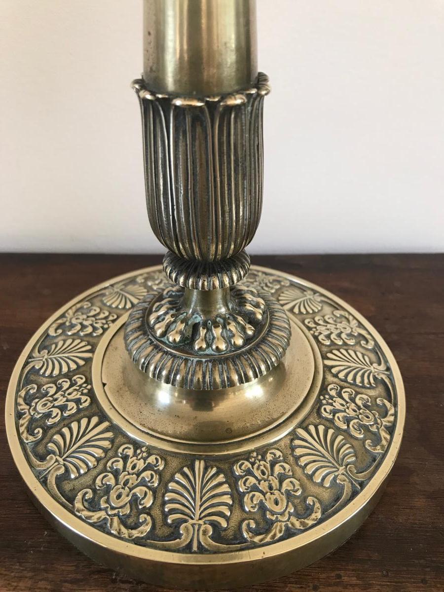 Pair Of Candlesticks Empire Period-photo-3