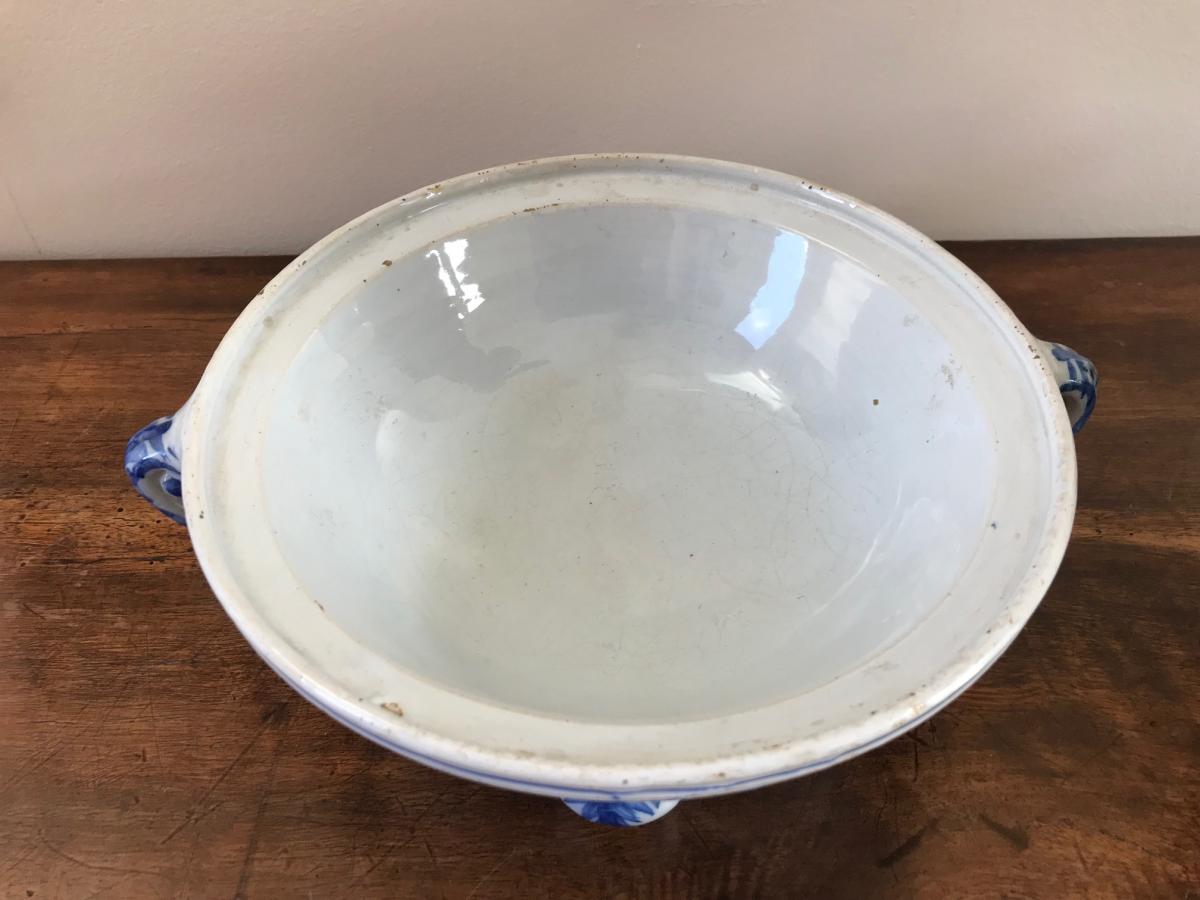 Nuremberg - Earthenware Bow With Paisley Blue Camaïeu Decor-photo-4