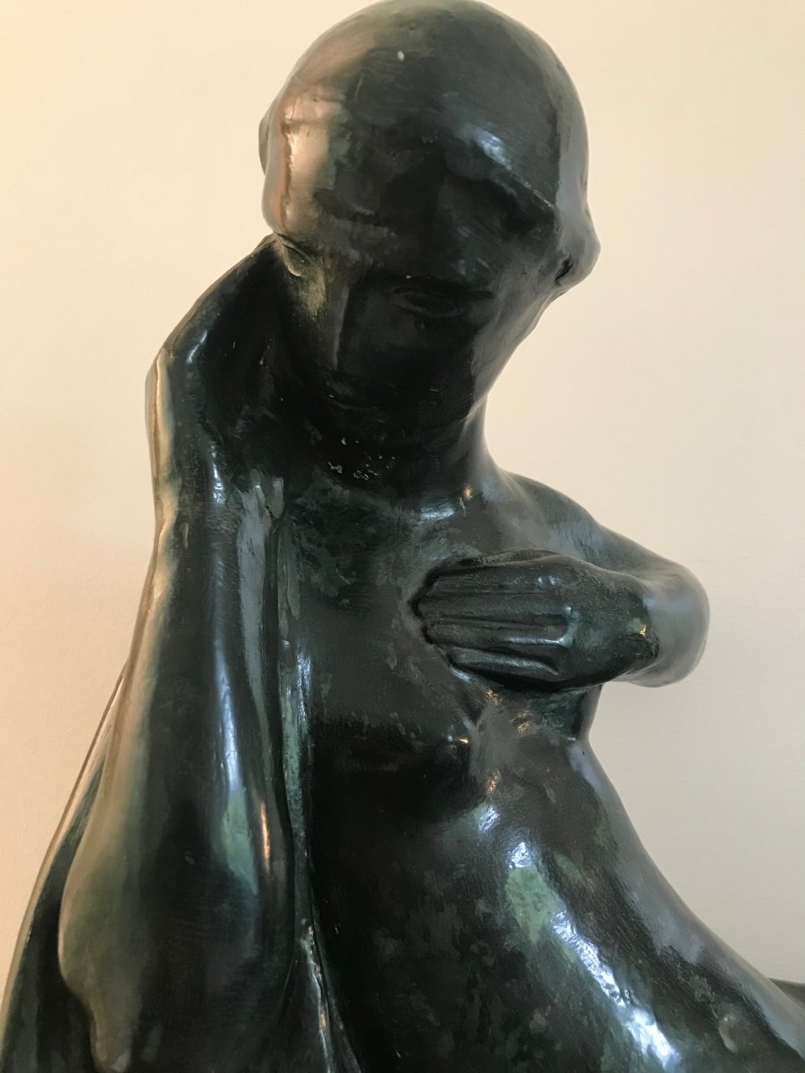 Olivier Piette (1885-1948) - Female Nude Sculpture-photo-2
