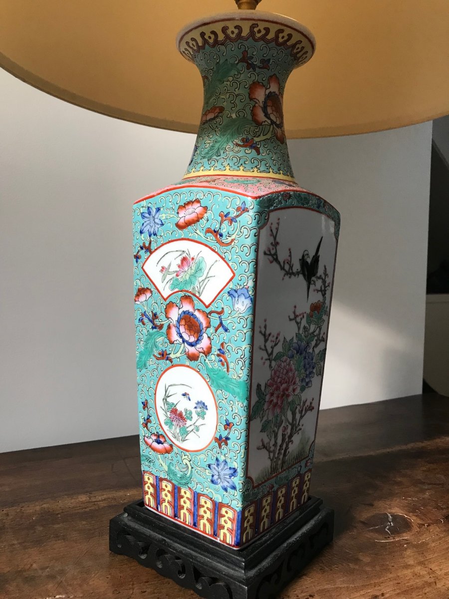 China - Porcelain Vase Mounted Lamp-photo-2