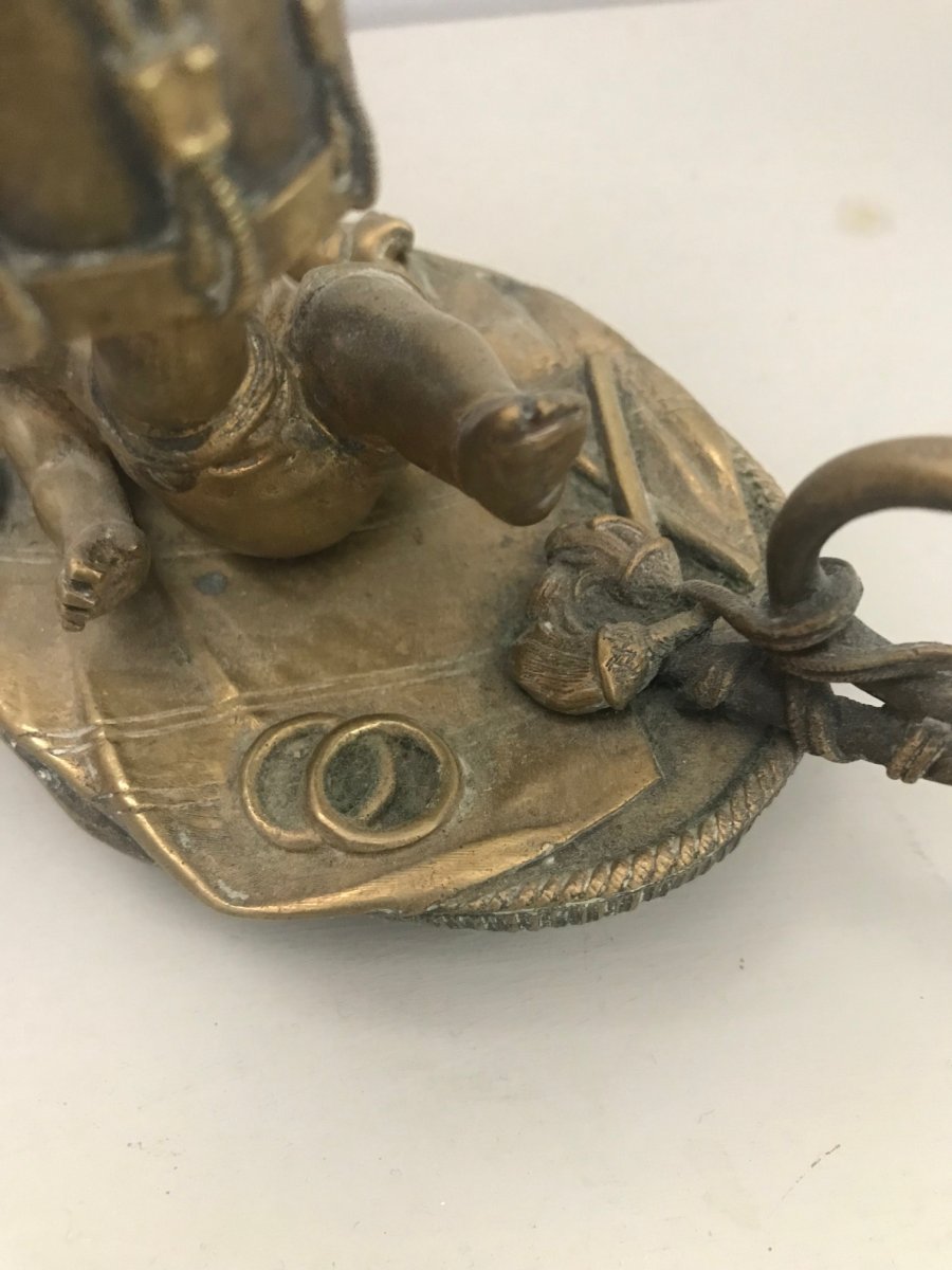 l'Enfant Au Tambour - Bougeoir En Bronze-photo-4